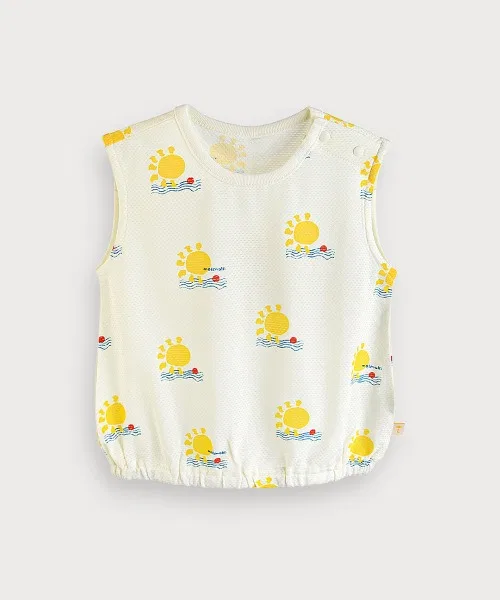 Детский комплект для девочек без рукавов Sunshine Mesh moimoln, Yellow — фото 2