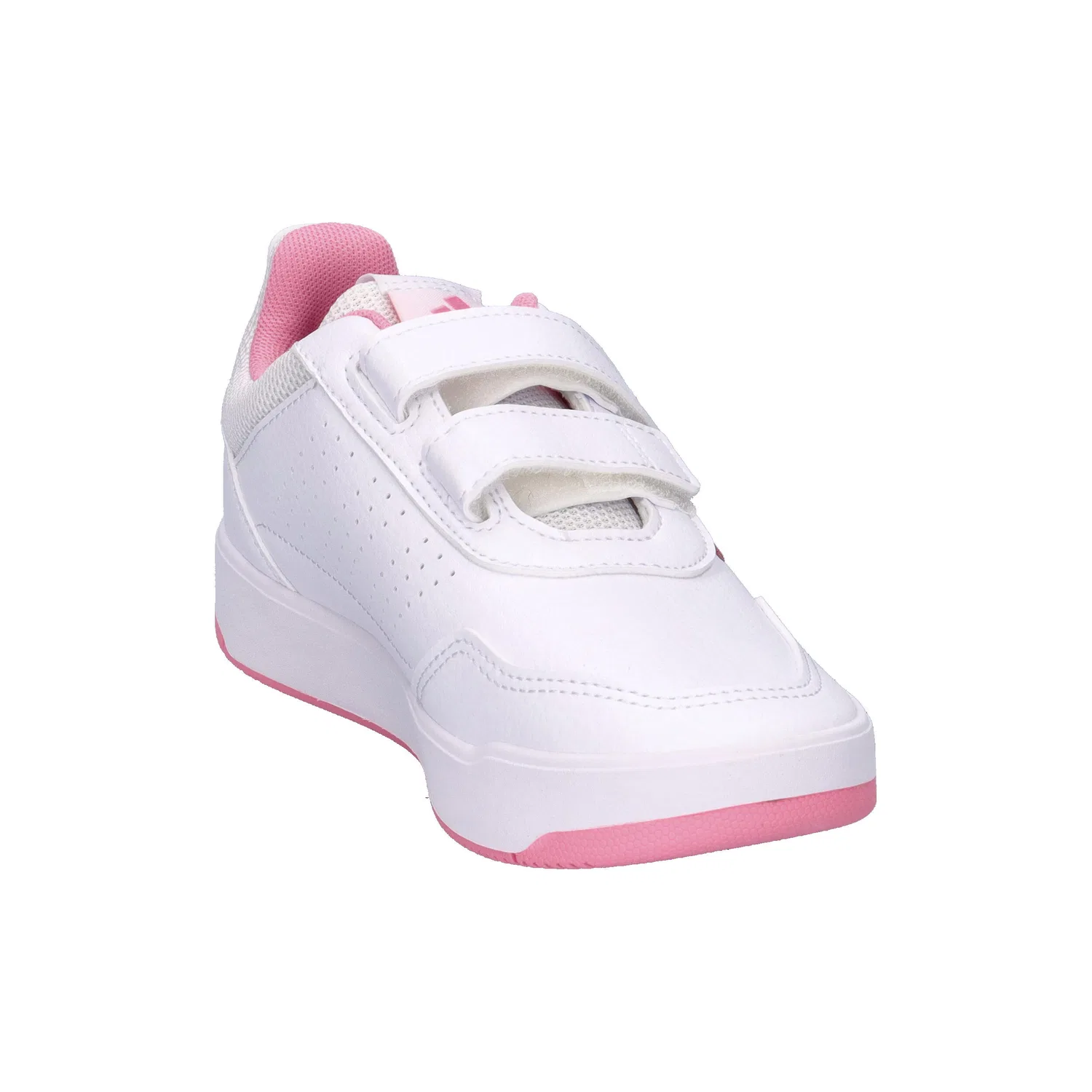 Детские кроссовки с липучками Tensaur Sport 3.0 CF K Adidas, Weiss Rosa Grau — фото 2