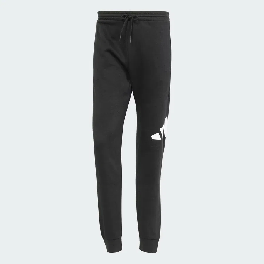 Спортивные штаны с резинкой на щиколотках, с логотипом, adidas, Черный — фото 4