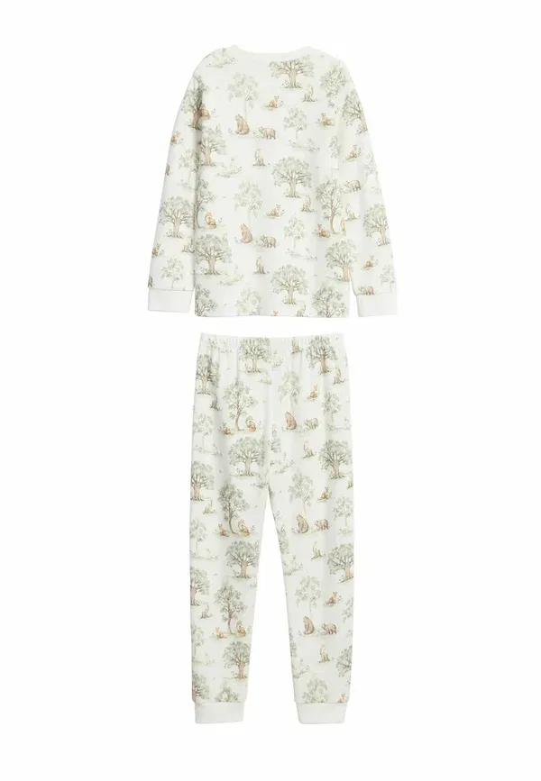 Пижамный комплект с принтом Forest motif Newbie off-white, белый — фото 2