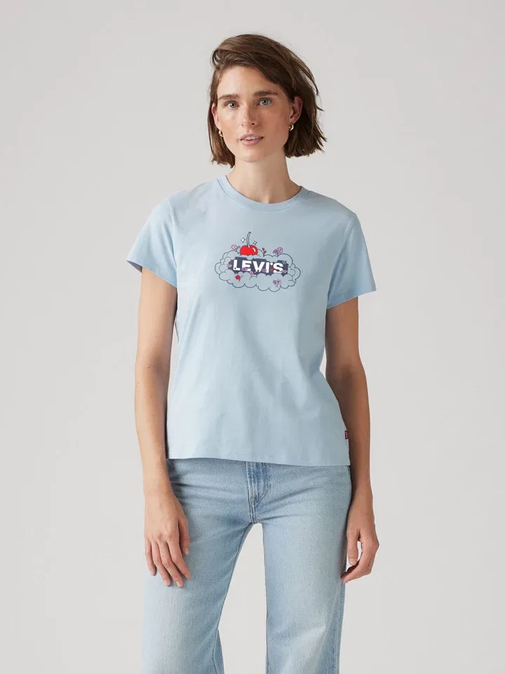 Женская футболка с графическим принтом Levi's, Hellblau