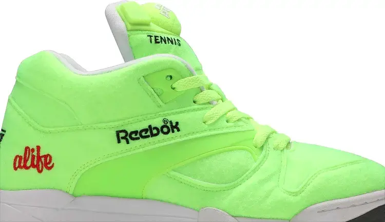 Кроссовки alife x court victory pump felt 'ball out' Reebok, желтый — фото 3