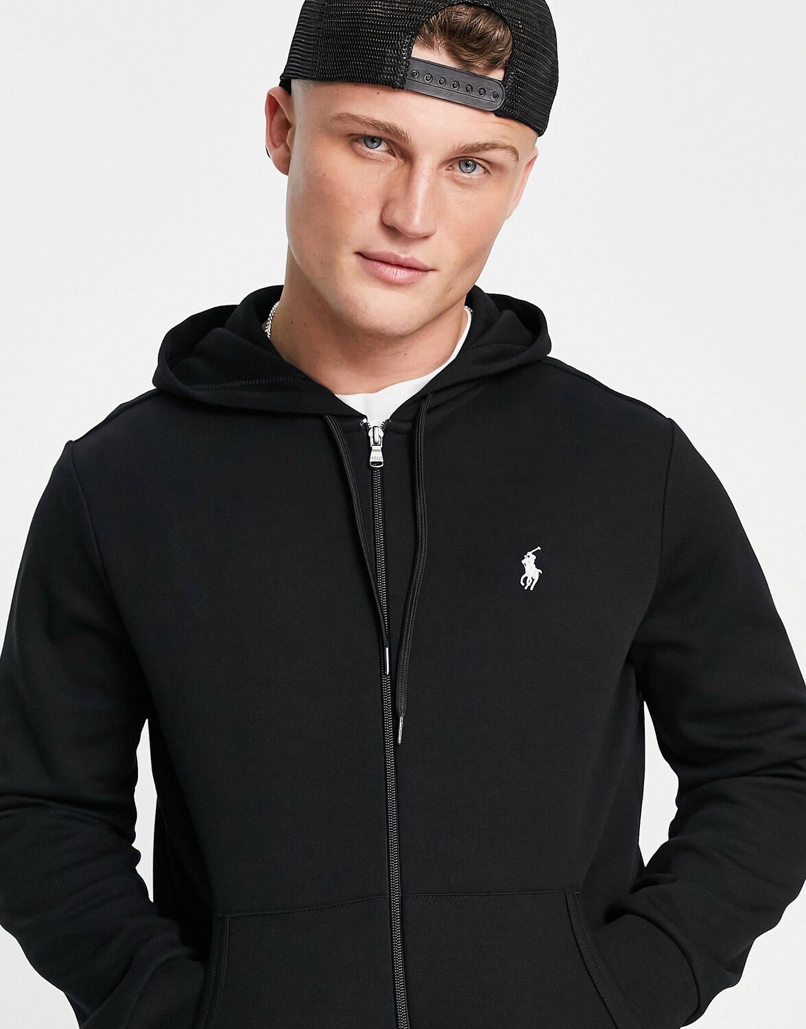 

Худи черного цвета на молнии с логотипом Polo Ralph Lauren, Черный, Худи черного цвета на молнии с логотипом Polo Ralph Lauren