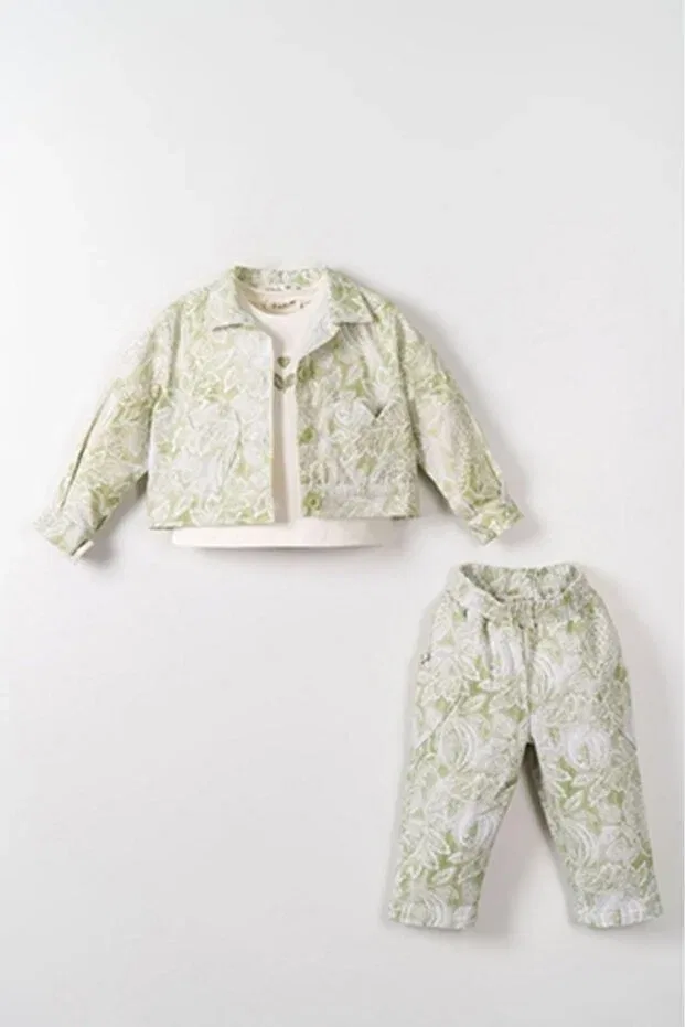 Детские брюки для девочек с принтом Nk Kids, Green