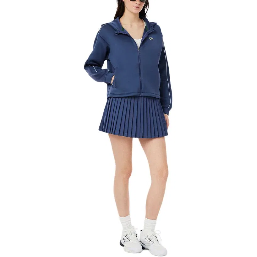 Женская куртка-олимпийка с полосками Lacoste, Черный — фото 4