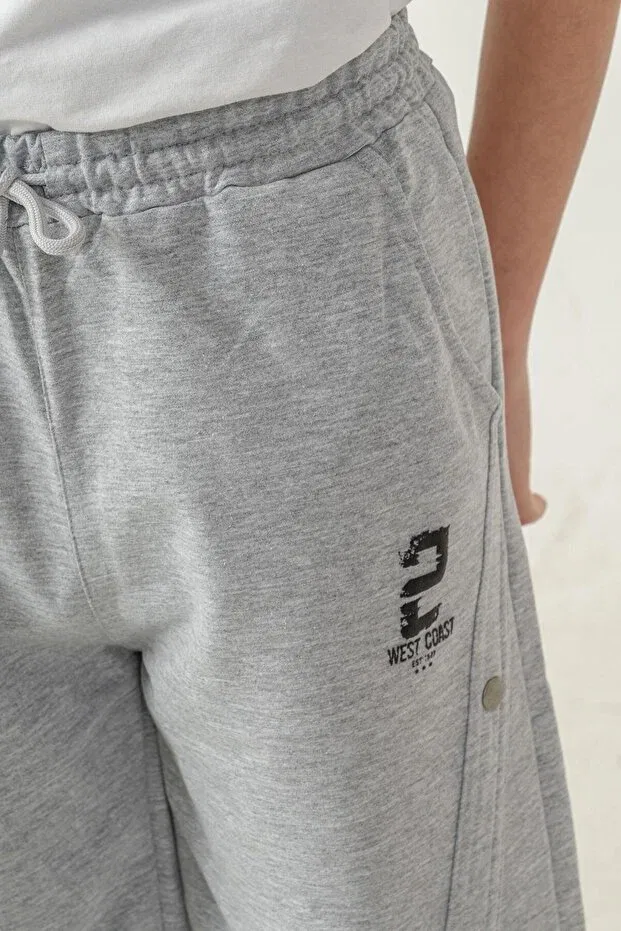 Детские шорты для мальчиков с принтом West Coast Printed Mışıl Kids, Gray — фото 3