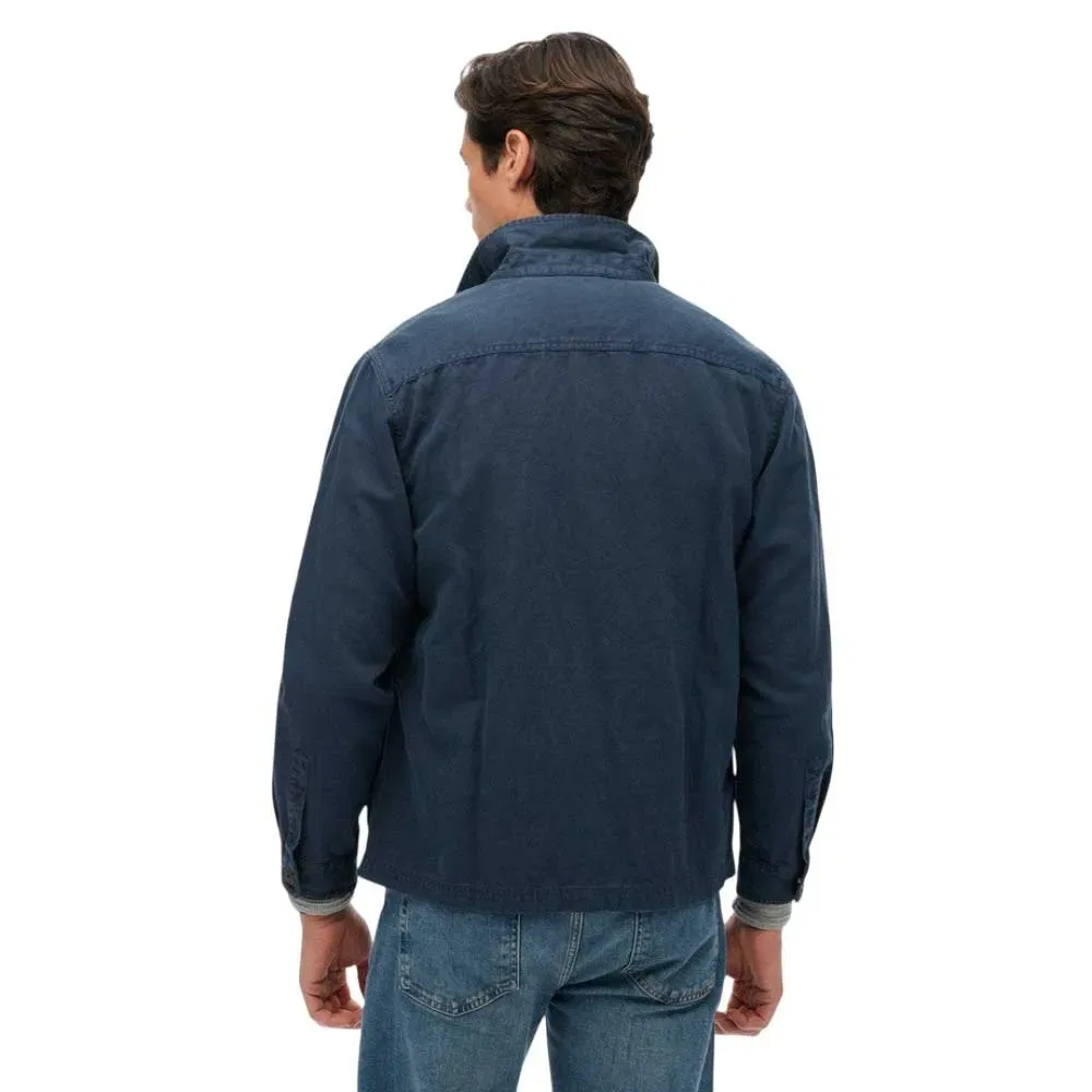 Рубашка-куртка из льняной смеси Merchant Superdry, синий — фото 2