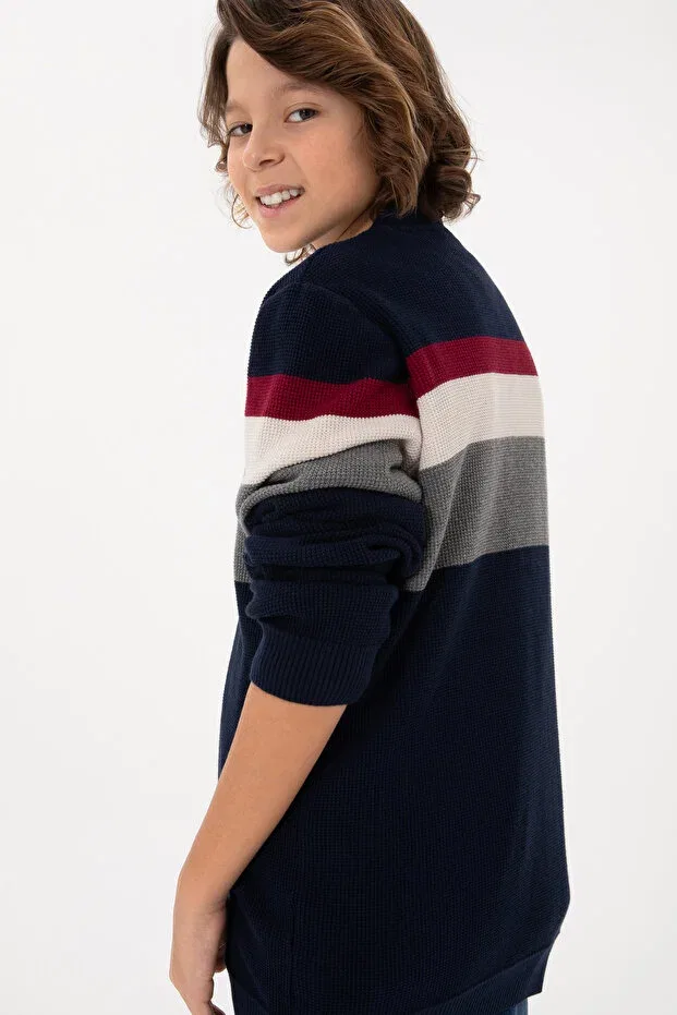 Детский кардиган для мальчиков с длинным рукавом U.S. Polo Assn., Navy Blue — фото 2