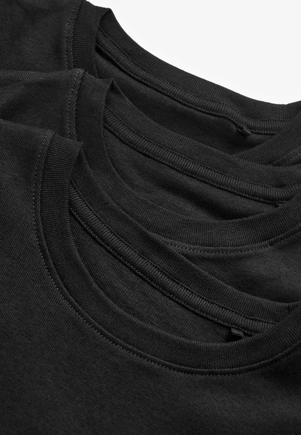 Комплект из 3 футболок с коротким рукавом Basic T-shirt Next, черный — фото 3