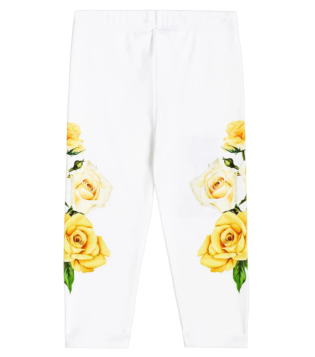 Леггинсы с цветочным принтом Dolce&Gabbana Kids, желтый — фото 2