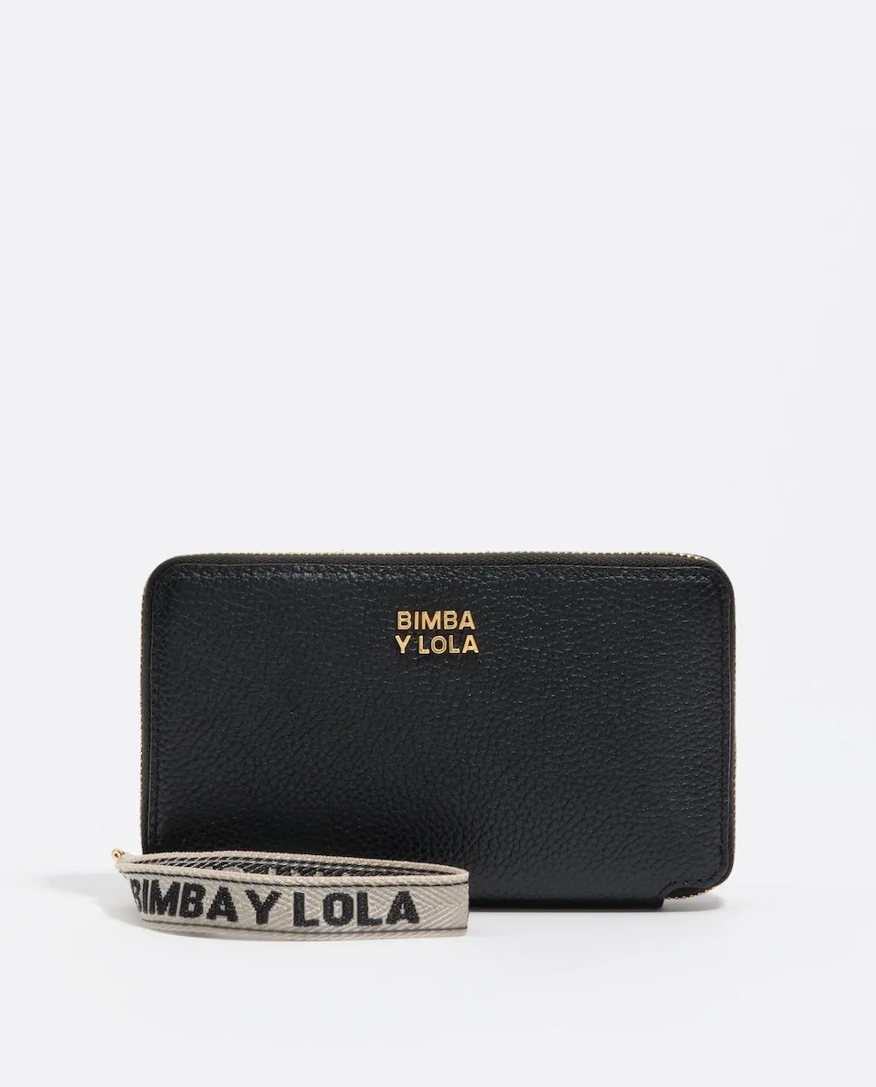 

Женский кожаный кошелек на молнии Bimba y Lola, черный