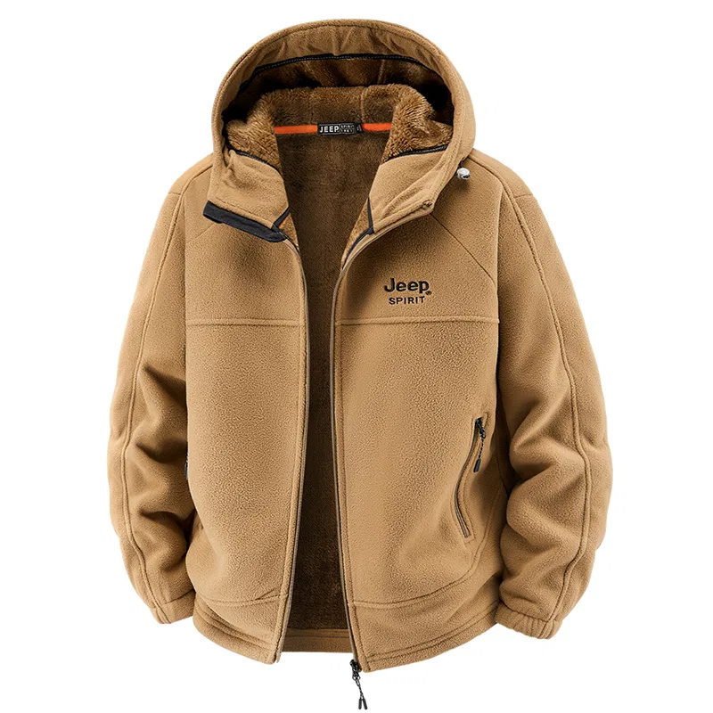 Детский свитшот с капюшоном утепленный JEEP SPIRIT, Khaki