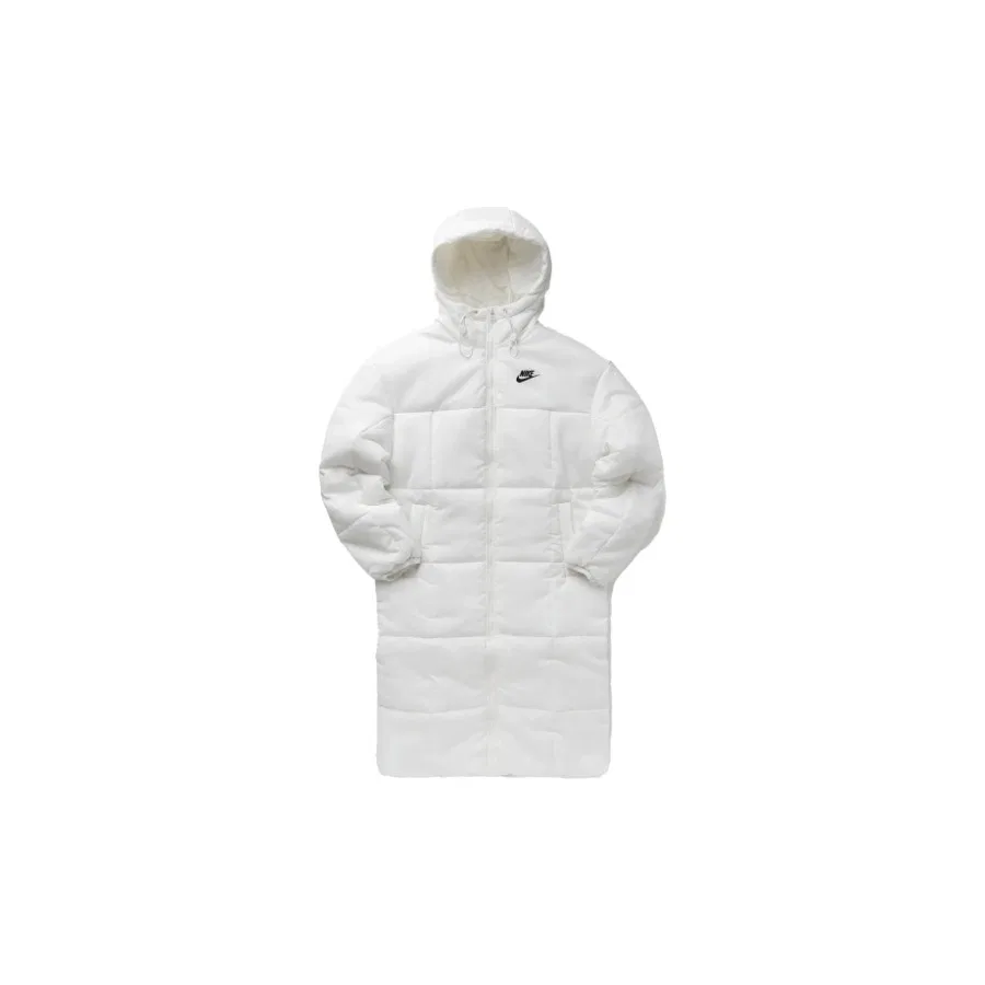 Женский пуховик с капюшоном Nike Sportswear Classic Puffer Therma-Fit, Белый — фото 3