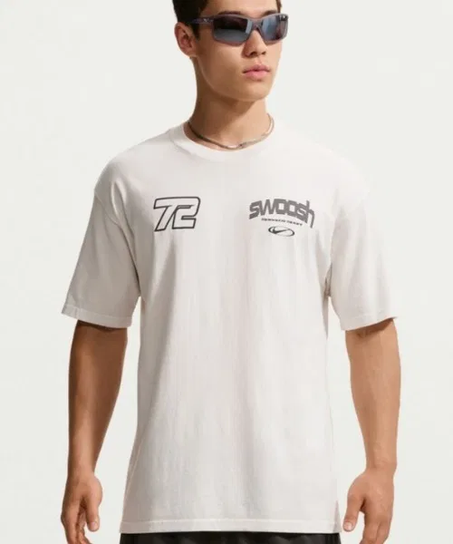 Мужская футболка с коротким рукавом и принтом NIKE NSW LSE Speed and Spo, Off White