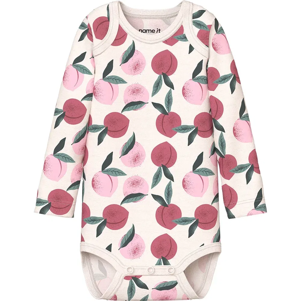 Детское боди для девочек с длинным рукавом Peaches Name it, Multicolor — фото 2