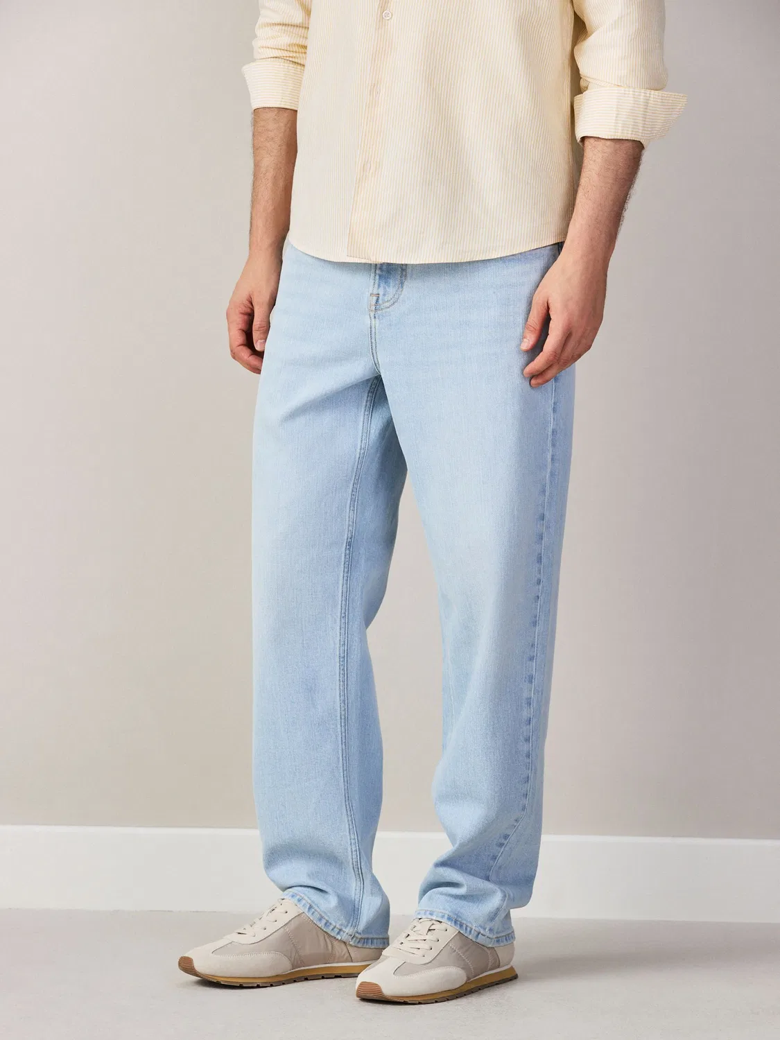Джинсы Regular Fit Bleach Denim Next, Bleach Denim