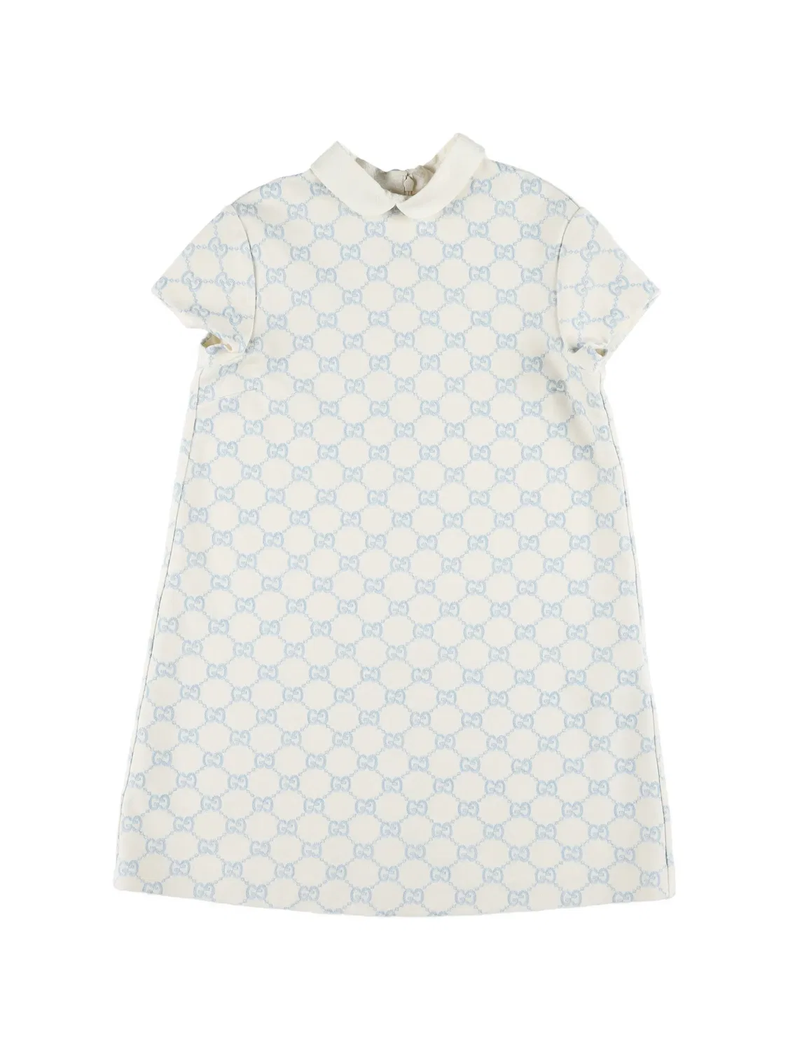 Платье с короткими рукавами Gucci Kids, нейтральные цвета