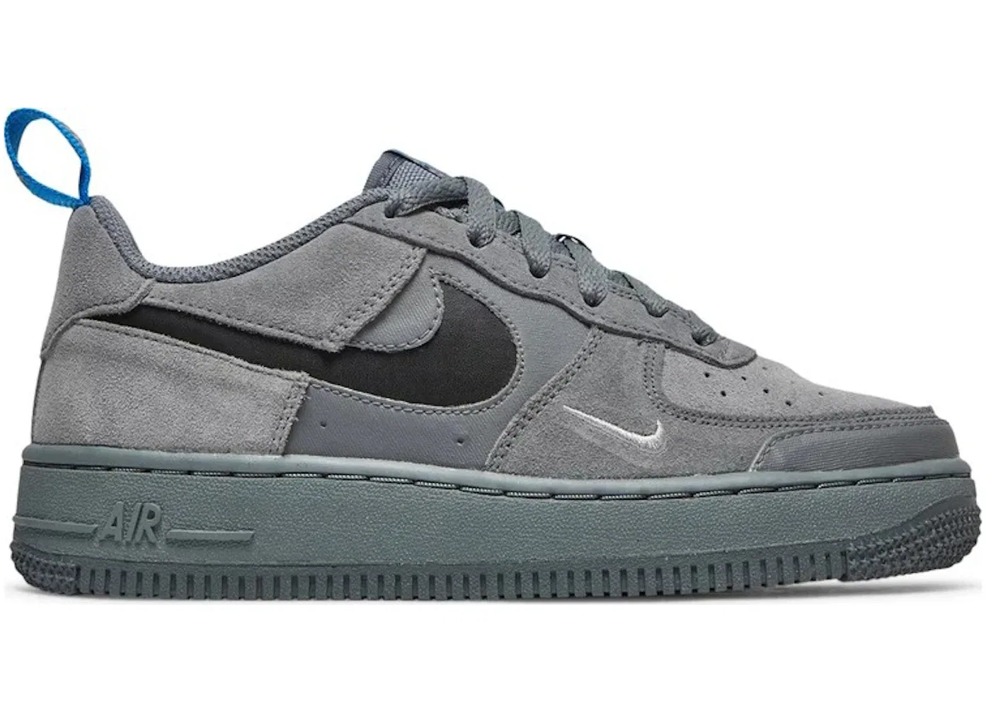 Детские кроссовки Lifestyle с вырезом Nike Air Force 1 Low, Grey/Smoke Grey/Black