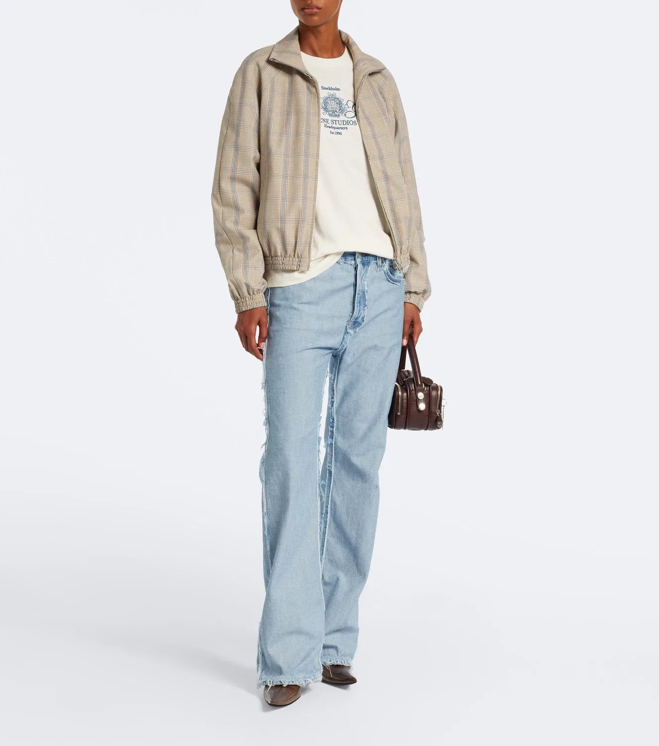 Прямые джинсы с рваным эффектом, Acne Studios, синий — фото 2