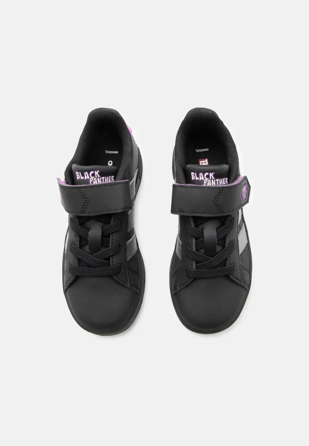 Кроссовки Grand Court Avengers унисекс Adidas Performance, Core Black/Iron Metallic/Purple Burst — фото 4