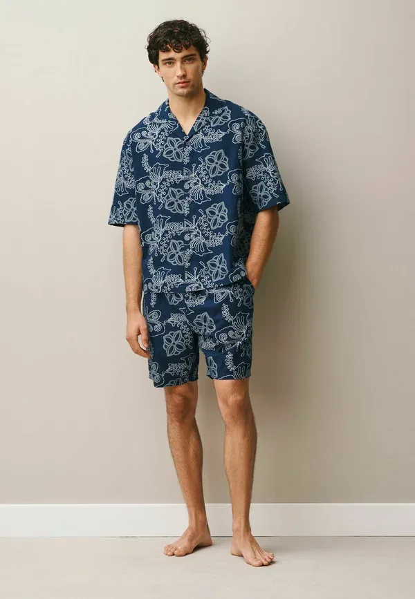 Пижамный комплект с принтом Regular Fit Next, Navy Blue, темно-синий — фото 3