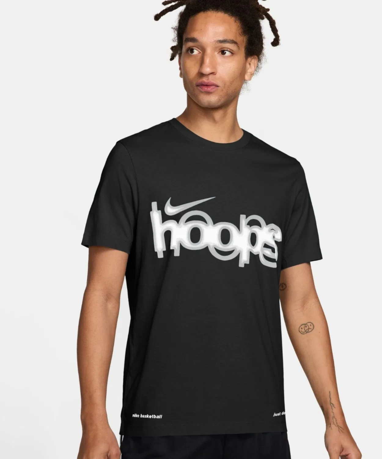 Мужская футболка с принтом NIKE STD ASBURY HOOPS NIKE, Черный