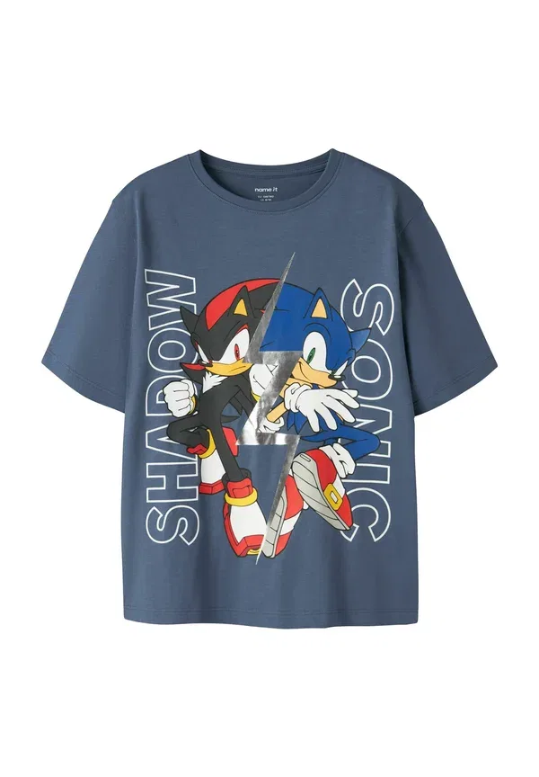 Футболка с принтом Sonic the Hedgehog Name It Vintage Indigo, индиго — фото 2