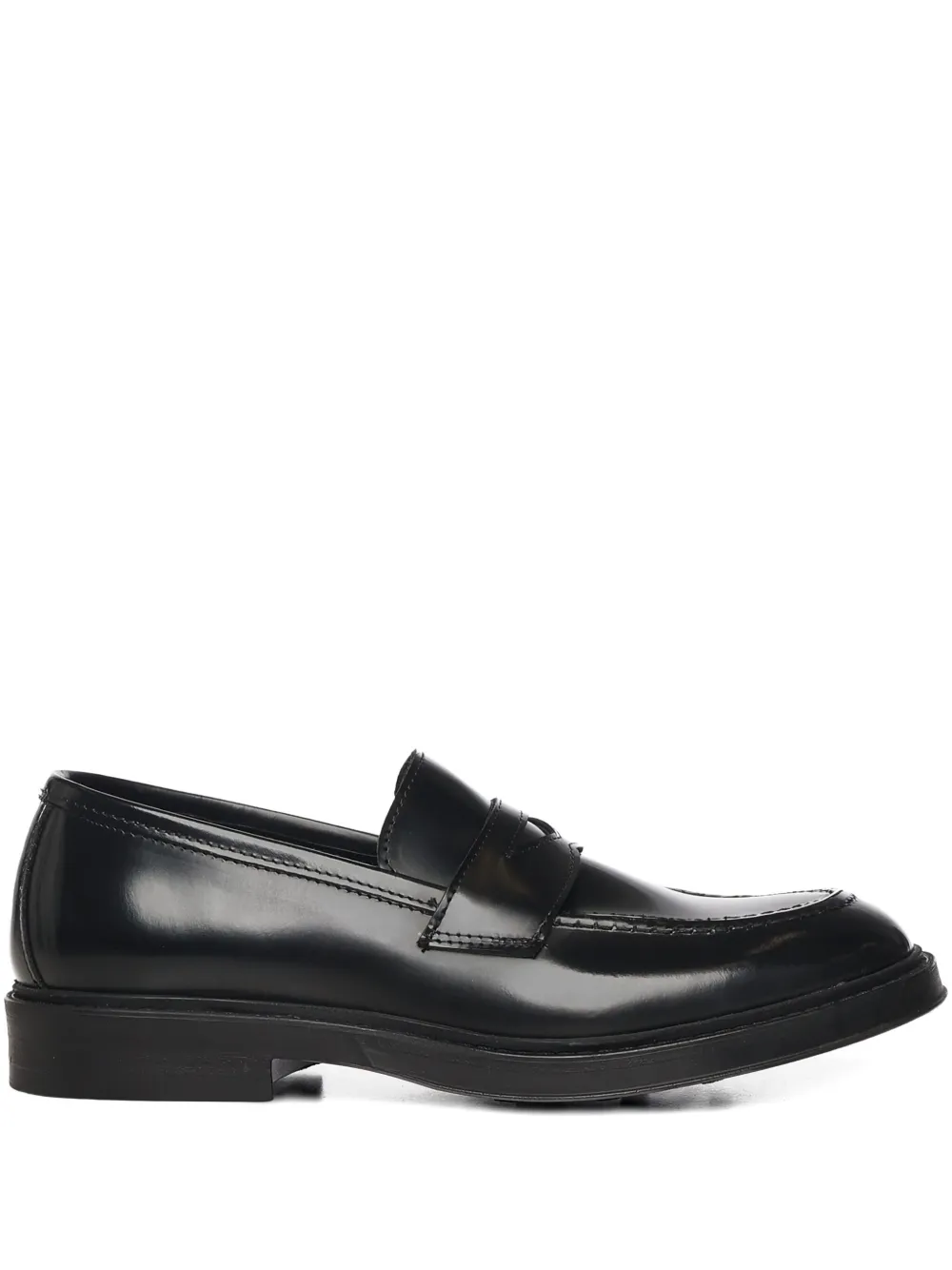 

Кожаные лоферы с круглым носком Giuliano Galiano, черный