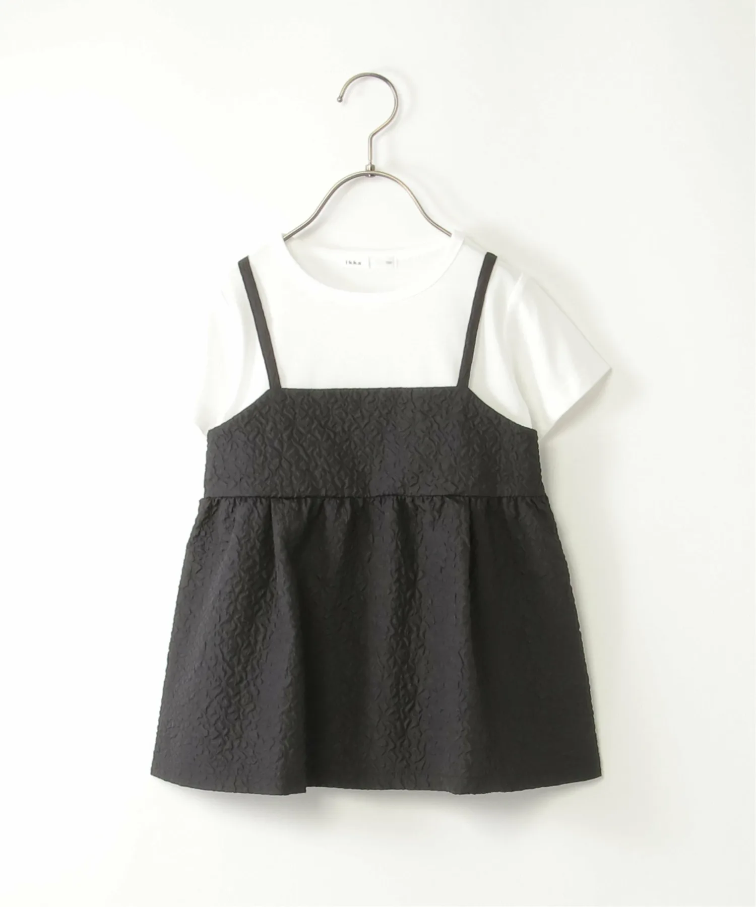 Жаккардовый пуловер-топ Fukure (120-160 см) Ikka, black — фото 2