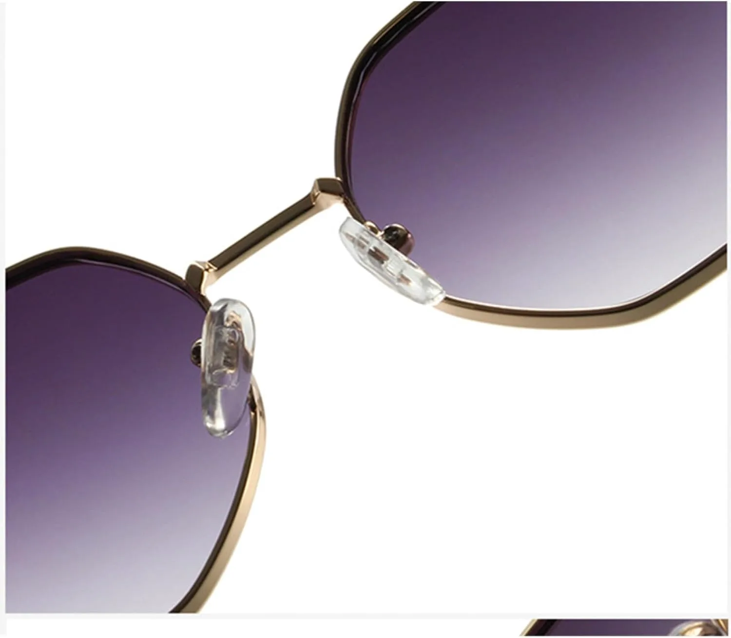 

Ретро солнцезащитные очки для женщин, модные солнцезащитные очки с многоугольной металлической оправой для мужчин, защита от УФ-излучения UV400 TOIPASTN, Gray