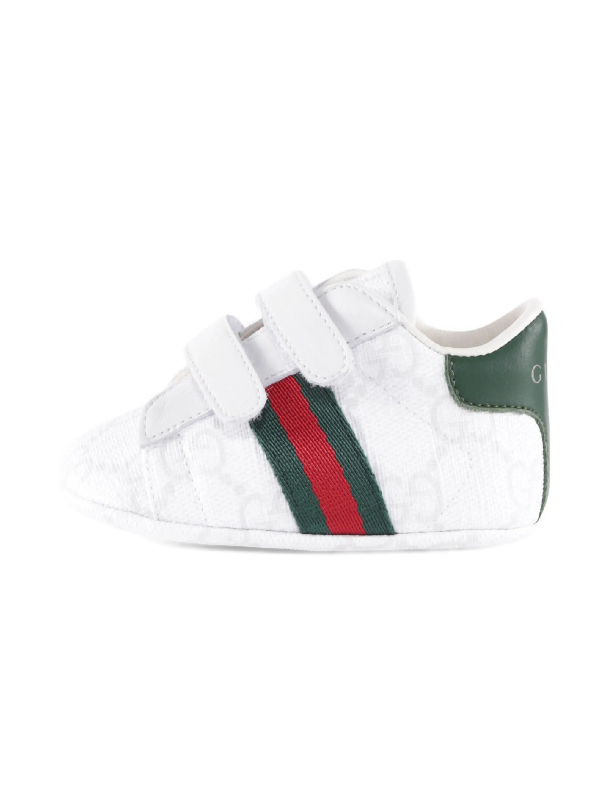 

Кроссовки на липучках с отделкой Web Gucci Kids, белый