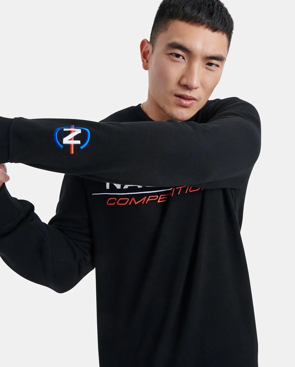 

Мужская толстовка с круглым вырезом и рисунком на передней части Nautica, черный