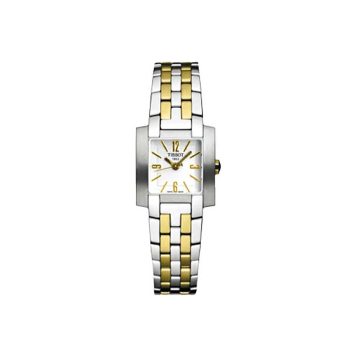 

TISSOT Часы Quartz Movement Women's Watch Watch 20 *21.8mm White Dial Stainless Steel PVD Coating Watch Case, Gold