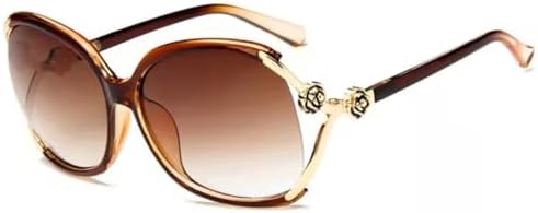 

Новые солнцезащитные очки круглой формы с большой оправой и защитой от УФ-излучения UV400 для женщин (2026 год). Модные солнцезащитные очки для женщин, особенно для вождения MTZJH, Brown