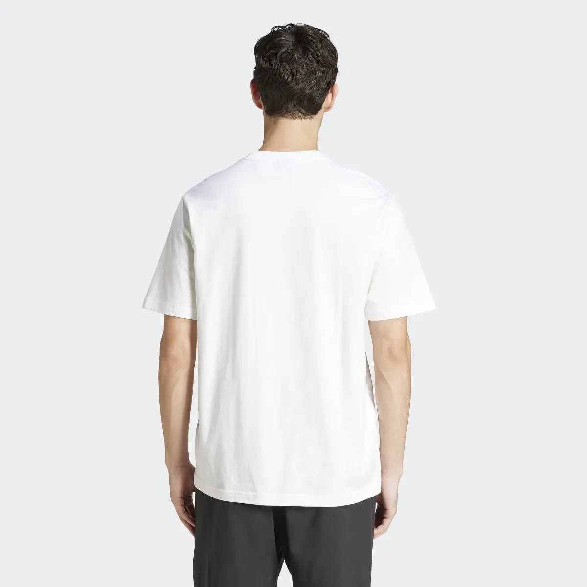 Мужская футболка Essentials Linear Single Jersey Adidas, белый — фото 2