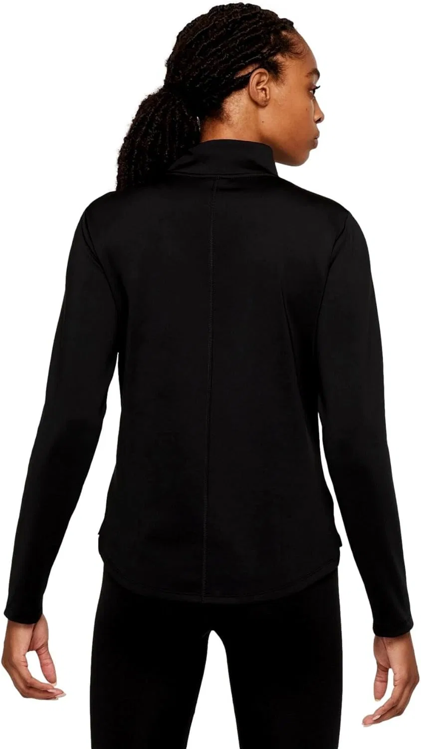 Женская футболка с длинным рукавом Nike, half-zip, черный — фото 3