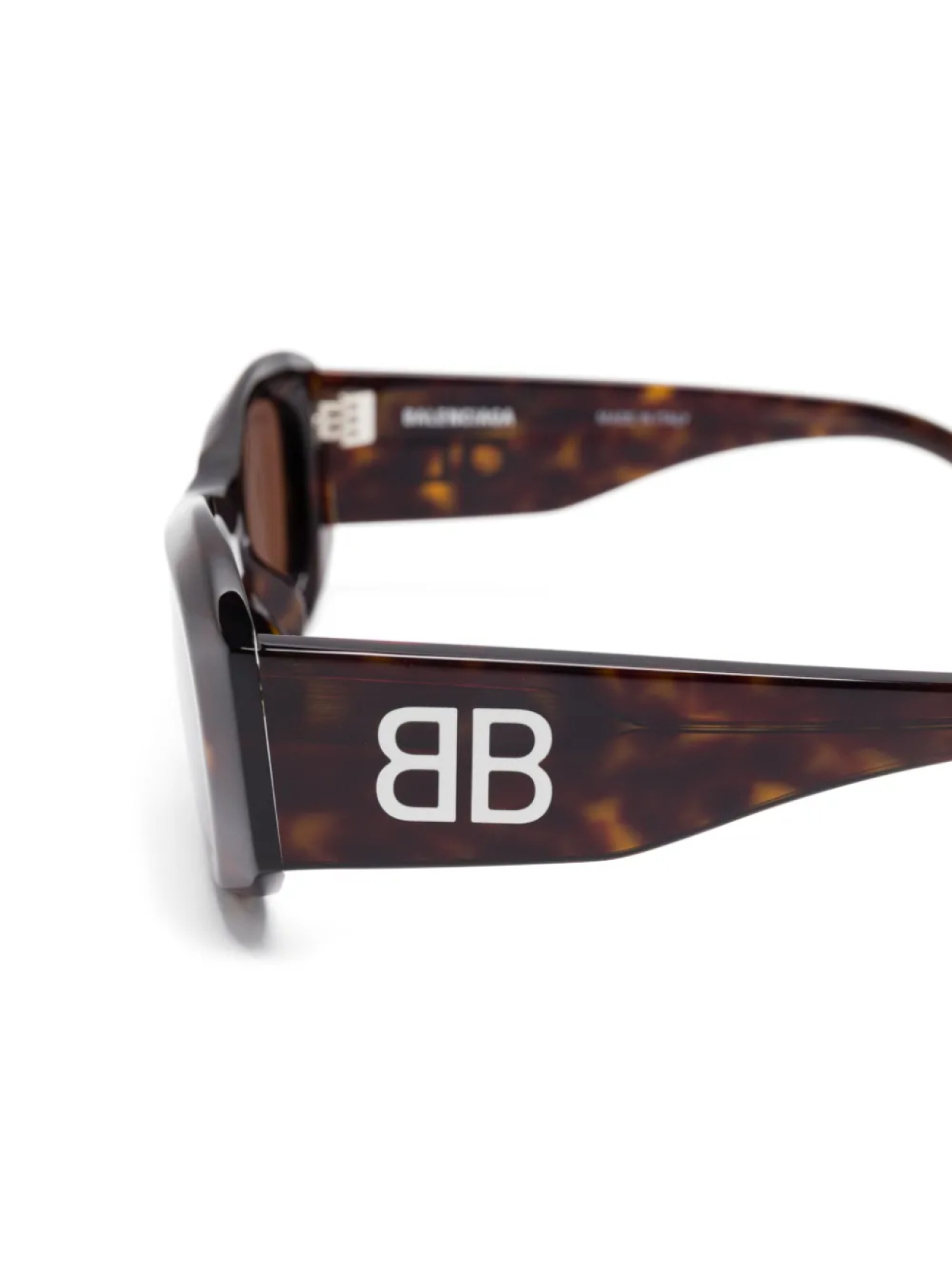 Солнцезащитные очки в прямоугольной оправе Balenciaga Eyewear, коричневый — фото 3