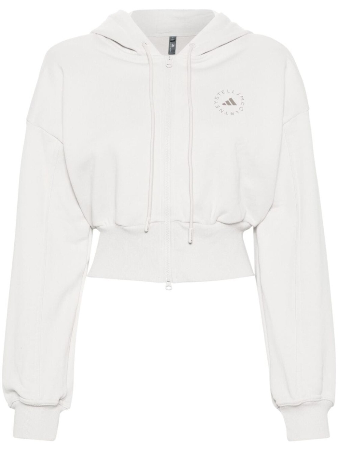 

adidas by Stella McCartney укороченное худи с логотипом, серый