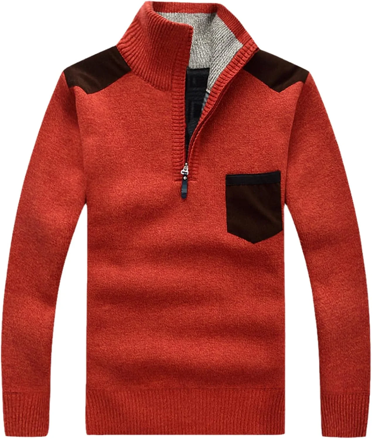 

Толстовка Alloaone зимняя мужская с воротником-стойкой и карманом