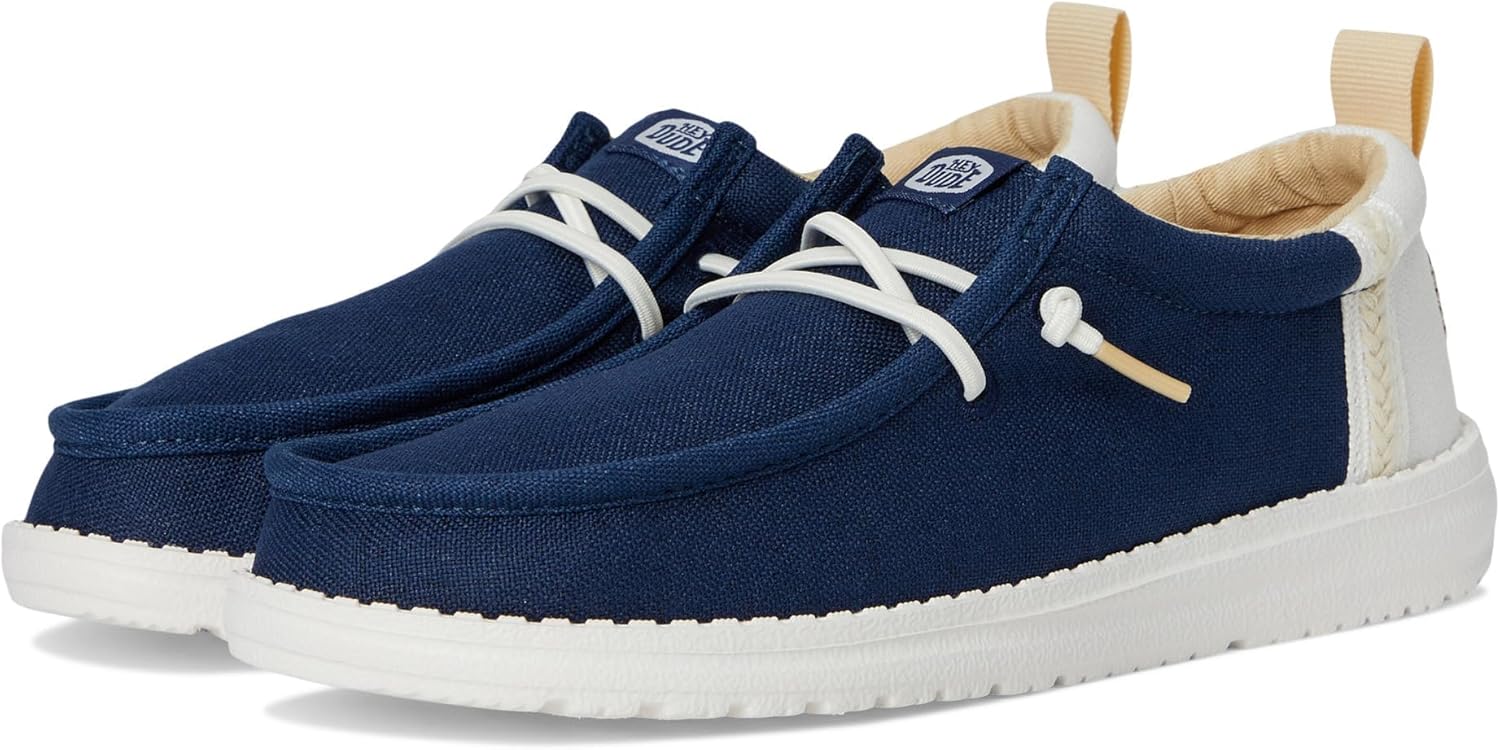 

Летние детские кроссовки Hey Dude Boys Wally Heydude, белый/синий