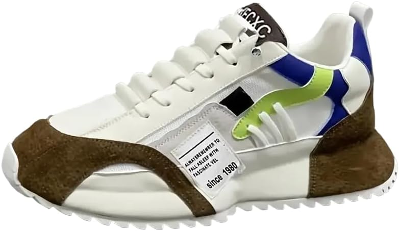 

Мужские легкие дышащие кроссовки Clolinde с низким верхом - оливково-зеленые с белым, повседневный дизайн, прочная подошва из ПВХ для бега, походов и повседневной носки, комфортная подкладка из ткани