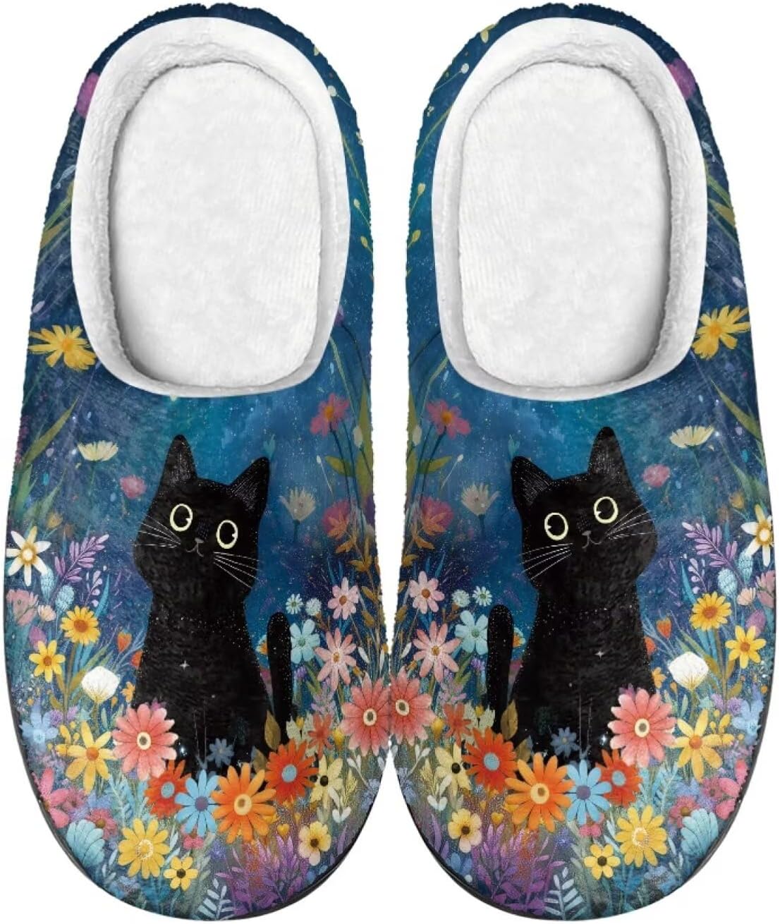 

Уютные тапочки, мягкие и удобные, с нескользящей подошвой, для женщин и мужчин, домашняя обувь, обувь для спальни Cadowhimsy, черный