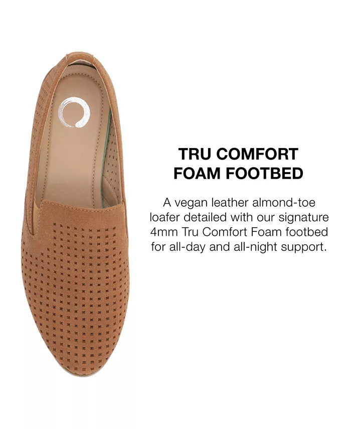 Женские перфорированные лоферы Lucie Slip On Journee Collection, коричневый — фото 3