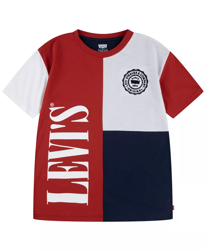 

Футболка спортивная с цветными блоками Big Boys Levi's, красный