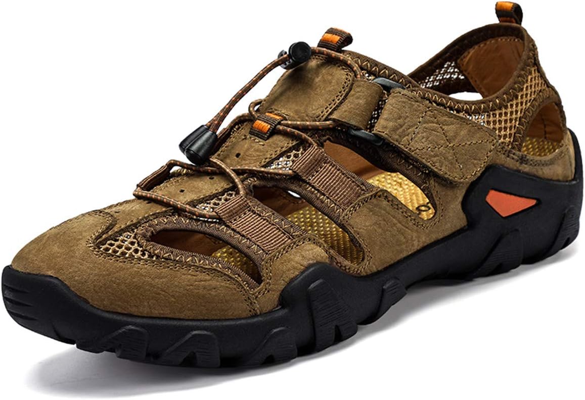 

Мужские кожаные сандалии ChicWind для рыбалки с закрытым носком, для активного отдыха, походов и водного спорта, хаки