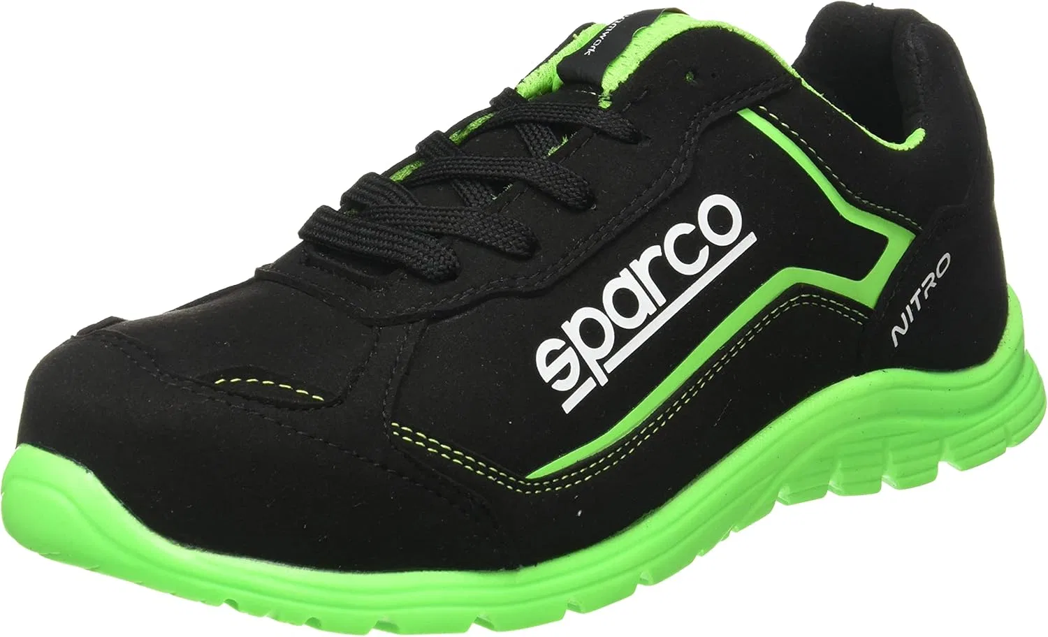 Защитная обувь Sparco S3, нитроцеллюлоза, без металлических вставок, микрофибра, воздухопроницаемая стелька, Black