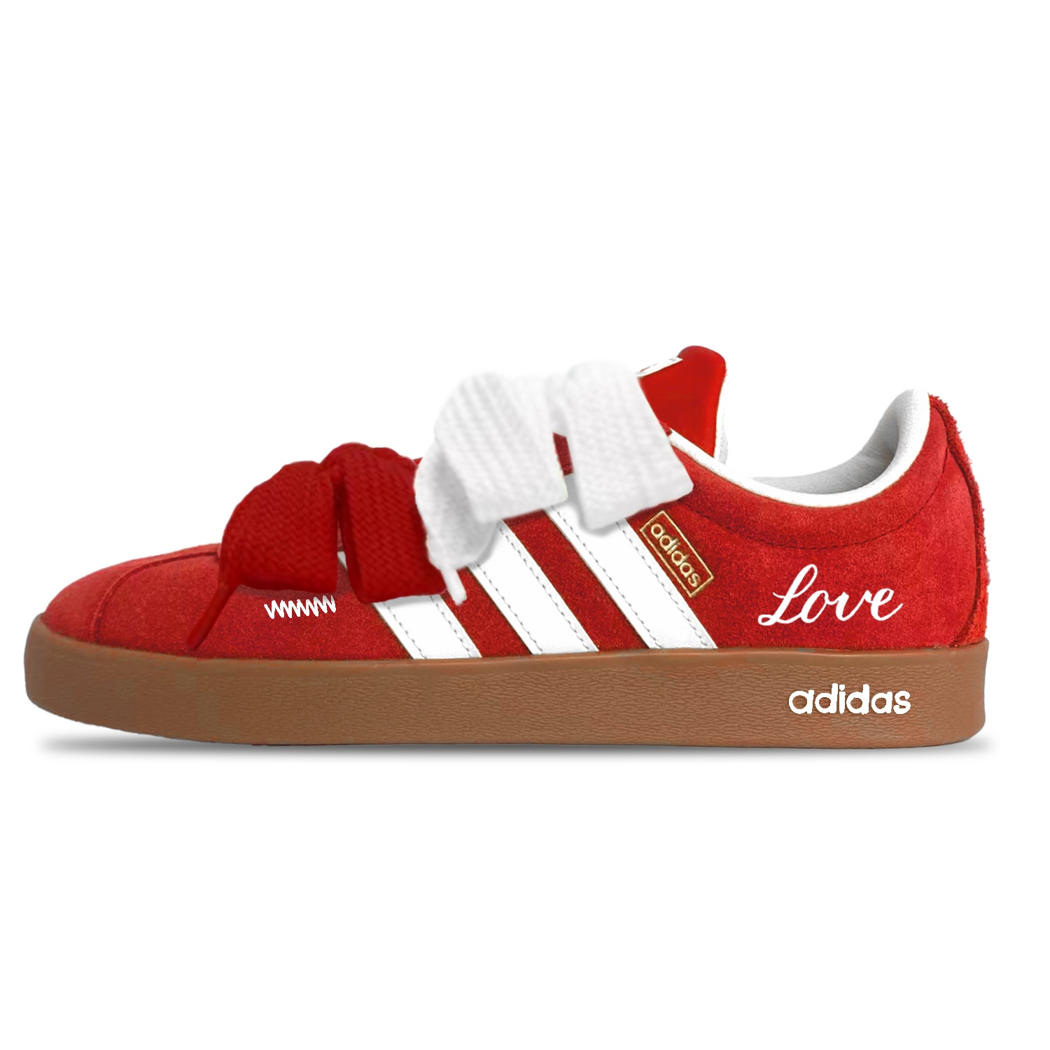 

VL Court устойчивые к скольжению, износостойкие, легкие, дышащие низкие кроссовки для скейтбординга Unisex Adidas, red