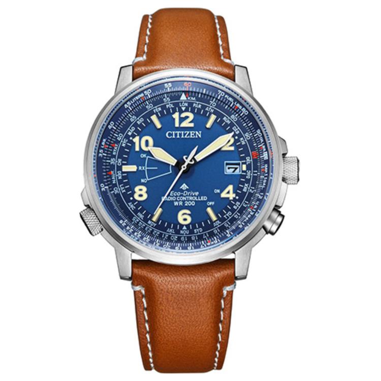 

CITIZEN Часы Ecology-Drive Collection Solar Quartz Movement Cowhide Strap Watch Men's Watch Blue Dial