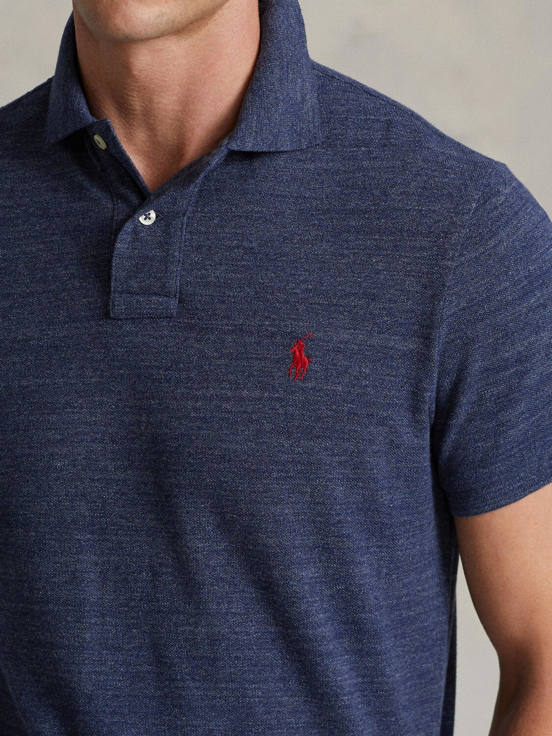 Узкая рубашка поло Polo Ralph Lauren, классический королевский вереск — фото 2
