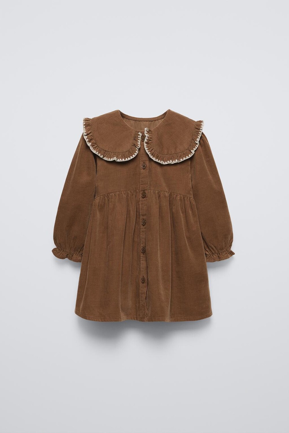 

Платье из тонкого вельвета ZARA, коричневый